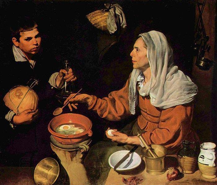 Diego Velazquez Old Woman Frying Eggs China oil painting art